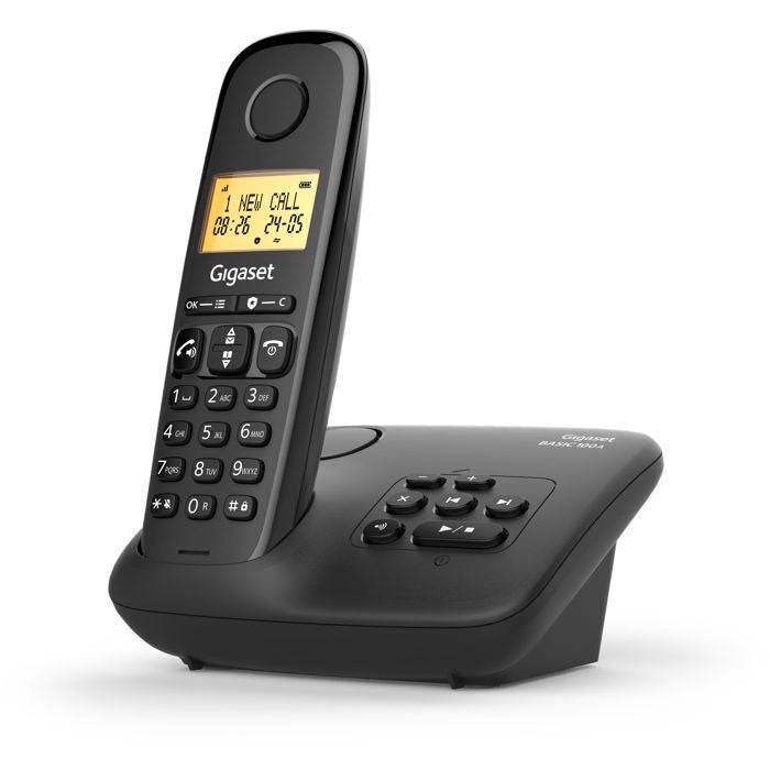 Téléphone Sans Fil Dect Noir Avec Répondeur Gigaset BASIC100ANOIR-2