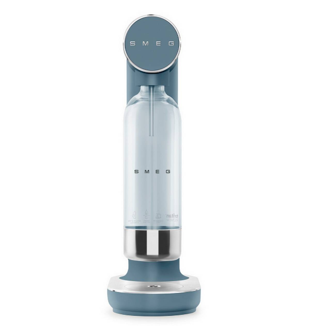 Machine à Gazéifier L'eau + 1 Bouteille Bleu Orage Mat Smeg SKC01SBM-0