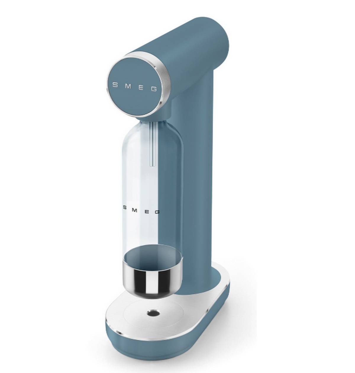Machine à Gazéifier L'eau + 1 Bouteille Bleu Orage Mat Smeg SKC01SBM-3
