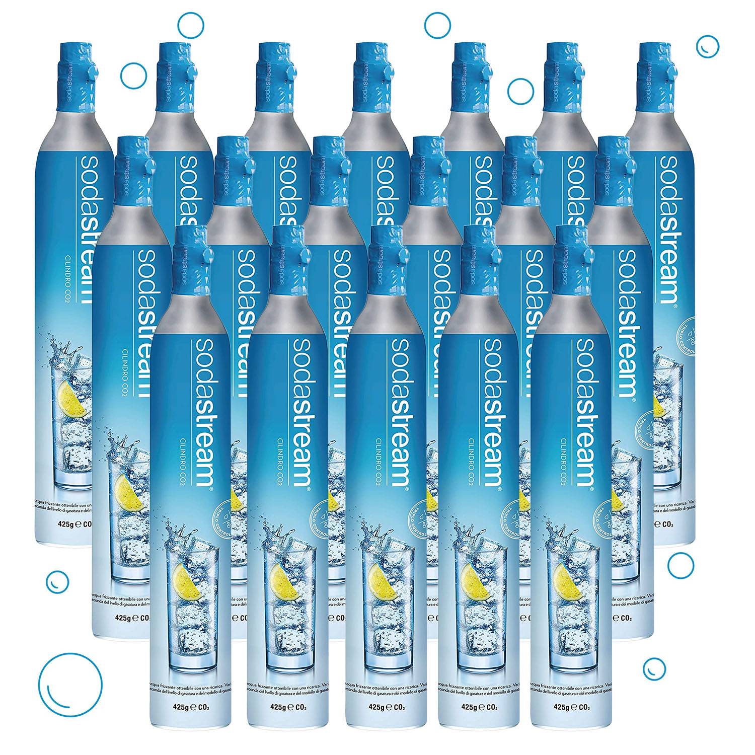 Lot De 18 Cylindres De Recharge De Gaz Co2 60l Pour Machine à Gazéifier Sodastream 18 x cylindre gaz-0