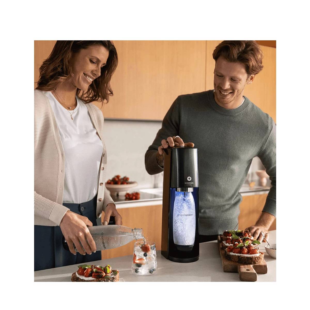 Machine à Gazéifier L'eau + 1 Cylindre + 1 Bouteille - Noir Sodastream 1012911331-2