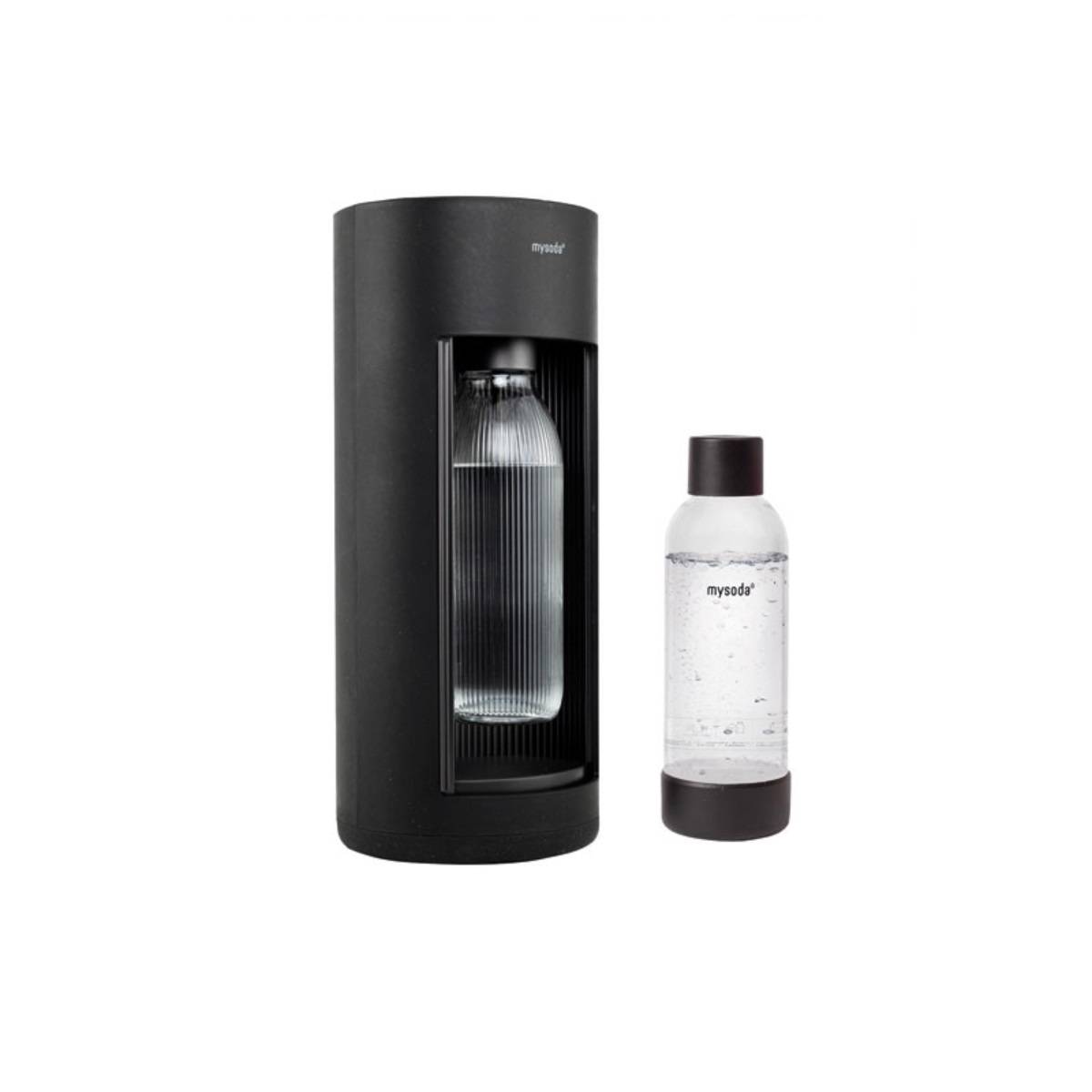 Machine à Gazéifier L'eau + 2 Bouteilles Noir Mysoda GL004F-B-FR-0