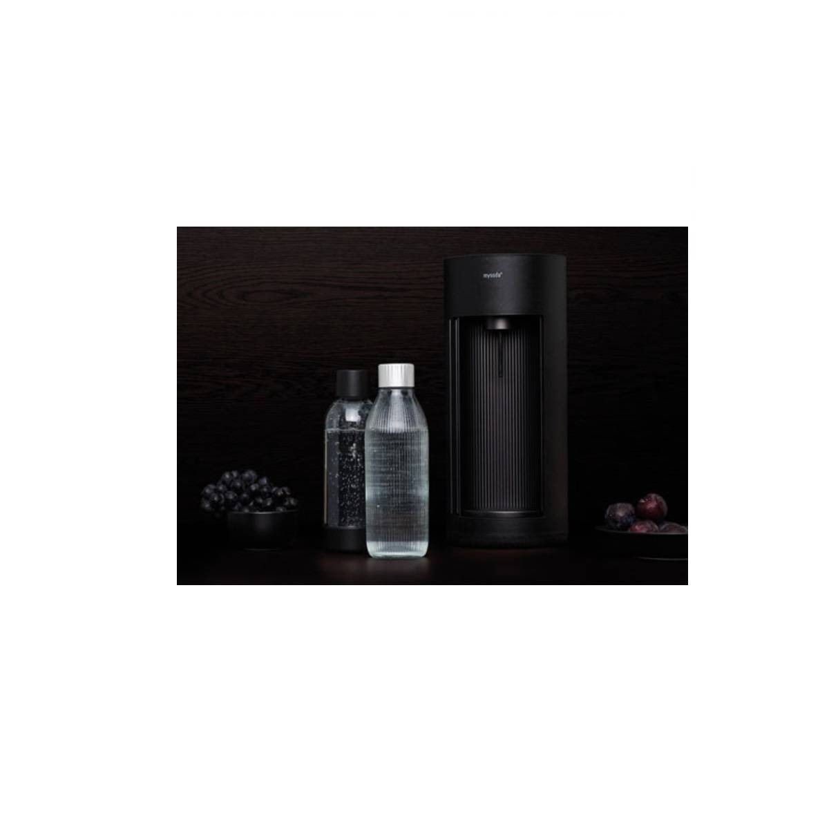Machine à Gazéifier L'eau + 2 Bouteilles Noir Mysoda GL004F-B-FR-3