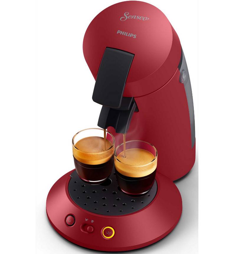 Cafetière à Dosette 1bar 1450w Rouge Philips csa210/91-1