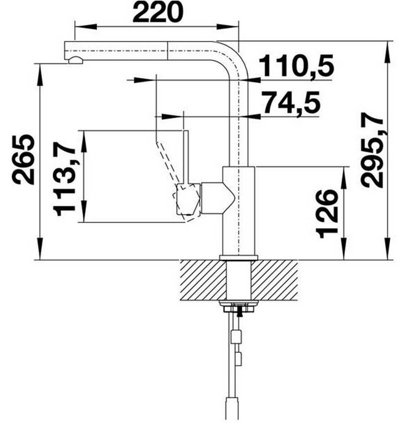 Mitigeur Avec Douchette Inox Blanco 523123-2