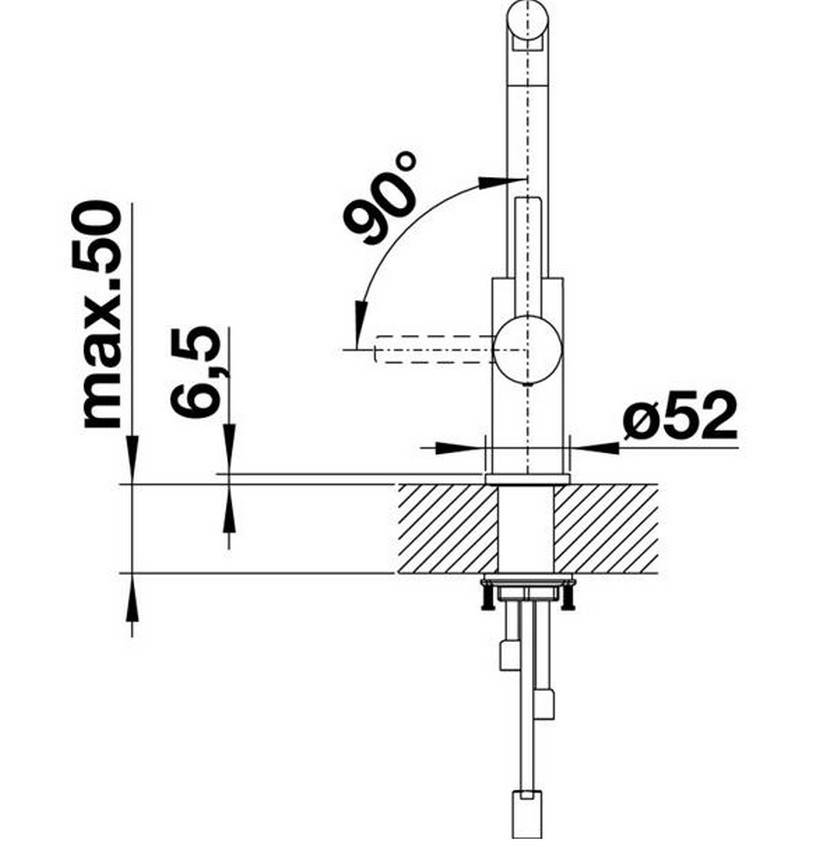 Mitigeur Avec Douchette Inox Blanco 523123-3