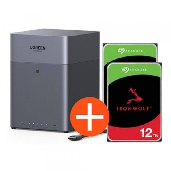 Ugreen DH4300 PLUS + 2X ST12000VN0008