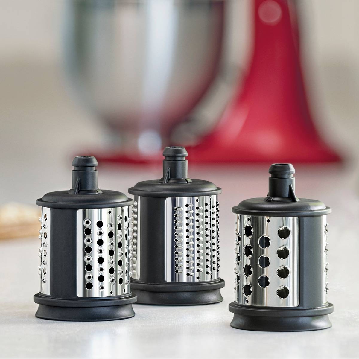 Set De 3 Cylindres à Râpe Pour Robot Artisan 5ksmvsa Kitchenaid 5 KSMEMVSC-1