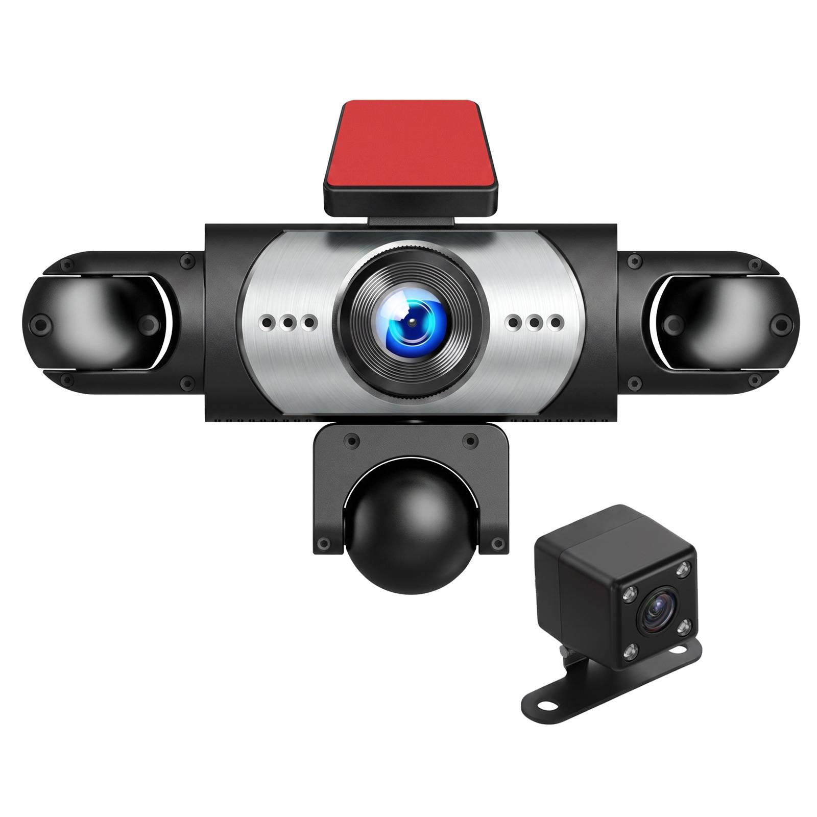Dashcam pour Voiture Full HD 1080P avec Vision 360° et Caméra de Recul-1