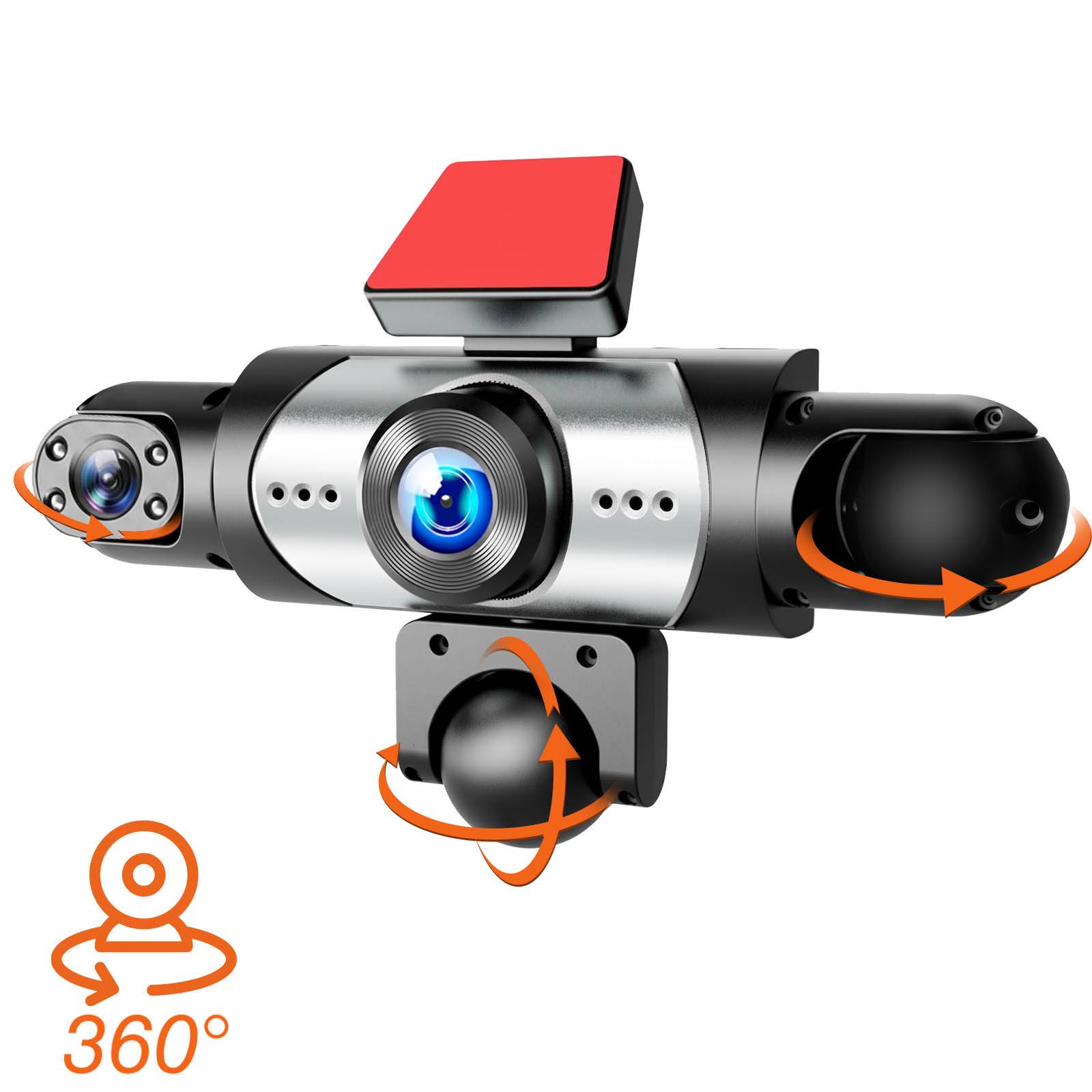 Dashcam pour Voiture Full HD 1080P avec Vision 360° et Caméra de Recul-3