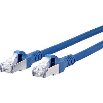 Metz Connect 1308455044-E RJ45 Câble réseau, câble patch CAT 6a S/FTP 5.00 m bleu avec cliquet d'encastrement 1 pc(s)