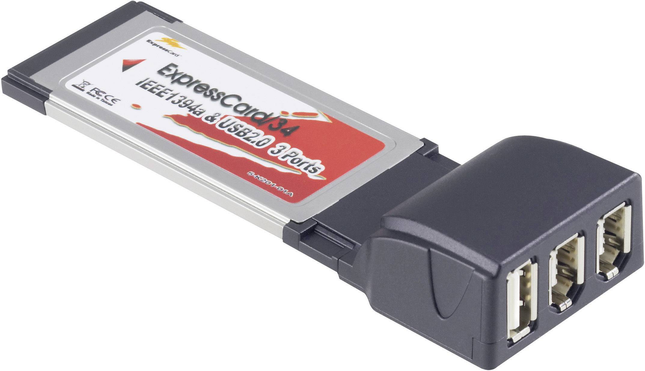ExpressCard USB 2.0/FireWire 400 Conrad.fr
