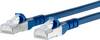Metz Connect 1308450544-E RJ45 Câble réseau, câble patch CAT 6a S/FTP 0.50 m bleu avec cliquet d'encastrement 1 pc(s)