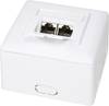 Prise réseau montage apparent (en saillie) CAT 6 2 ports LogiLink NP0039A blanc