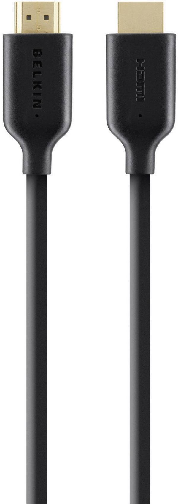 Câble de raccordement Belkin HDMI Fiche mâle HDMI-A, Fiche mâle HDMI-A 2.00 m noir F3Y021bt2M canal de retour audio, contacts dorés, 4K UHD Câble HDMI
