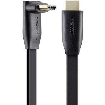 Câble de raccordement Belkin HDMI Fiche mâle HDMI-A, Fiche mâle HDMI-A 2.00 m noir F3Y022bt2M contacts dorés, canal de r-0