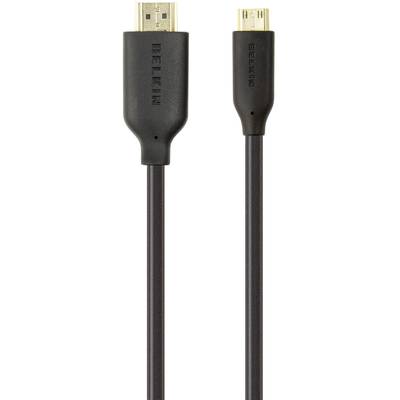 Câble de raccordement Belkin HDMI Fiche mâle HDMI-A, Fiche mâle HDMI-Mini-C 1.00 m noir F3Y027bf1M-P canal de retour aud