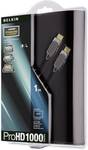 Câble HDMI standard Belkin ProHD1000, Ethernet, contacts dorés, 4 m, noir