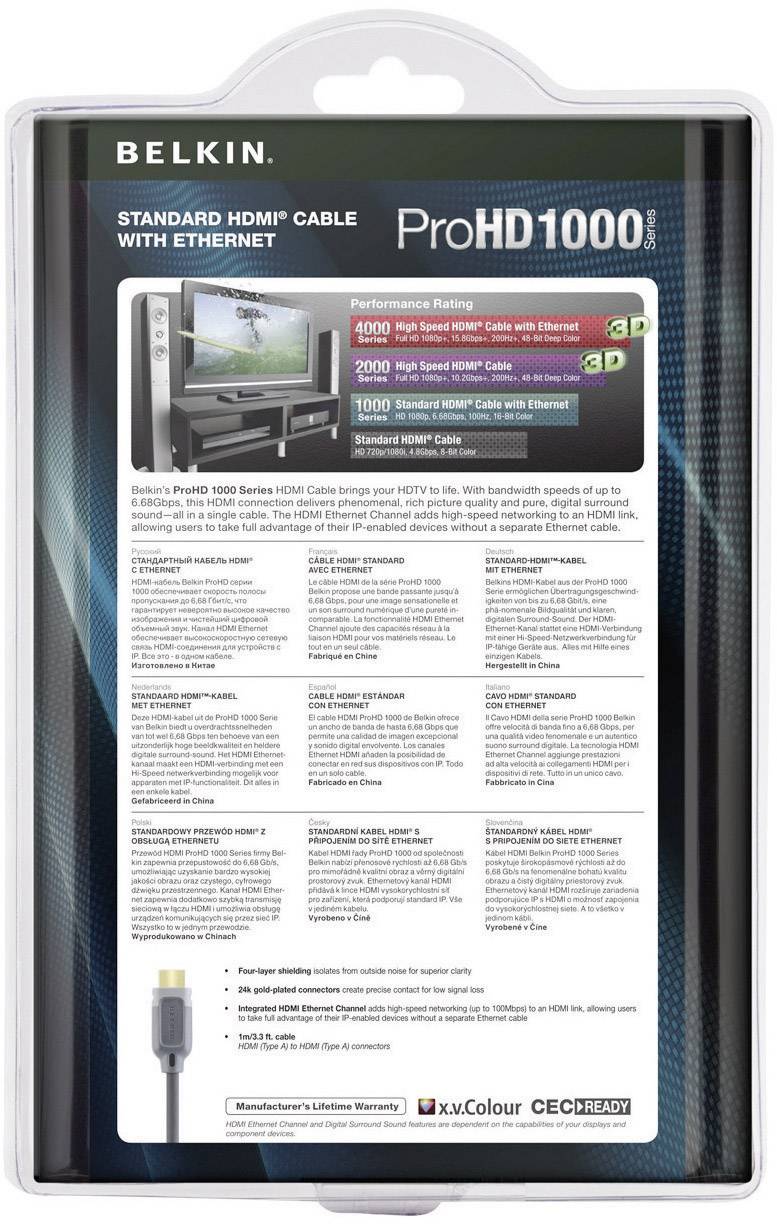 Câble de raccordement Belkin AV10000qp4M 4.00 m noir-3