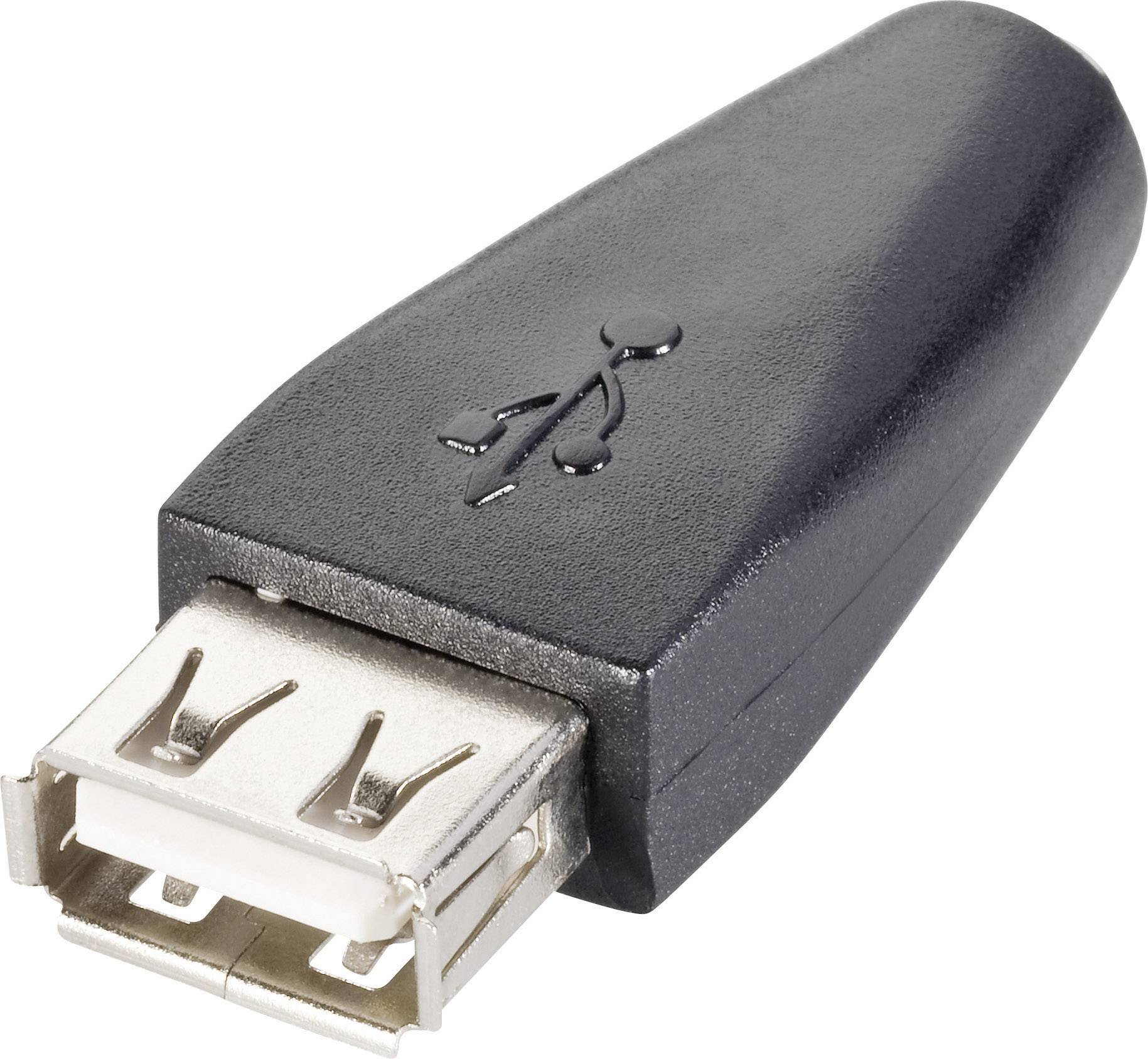 Adaptateur USB 2.0 Goobay 93982 - [1x Jack femelle 3.5 mm - 1x USB 2.0 type A femelle] - noir-1