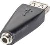Adaptateur USB 2.0 Goobay 93982 - [1x Jack femelle 3.5 mm - 1x USB 2.0 type A femelle] - noir