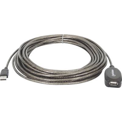 Câble d'extension USB de dix mètres, avec une fiche USB et un port USB, pour une transmission de données améliorée.
