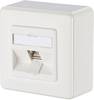 Prise réseau montage apparent (en saillie) CAT 6a 1 port Metz Connect 130B12D10002-E blanc pur