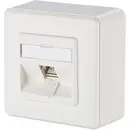 Prise réseau montage apparent (en saillie) CAT 6a 1 port Metz Connect 130B12D10002-E blanc pur