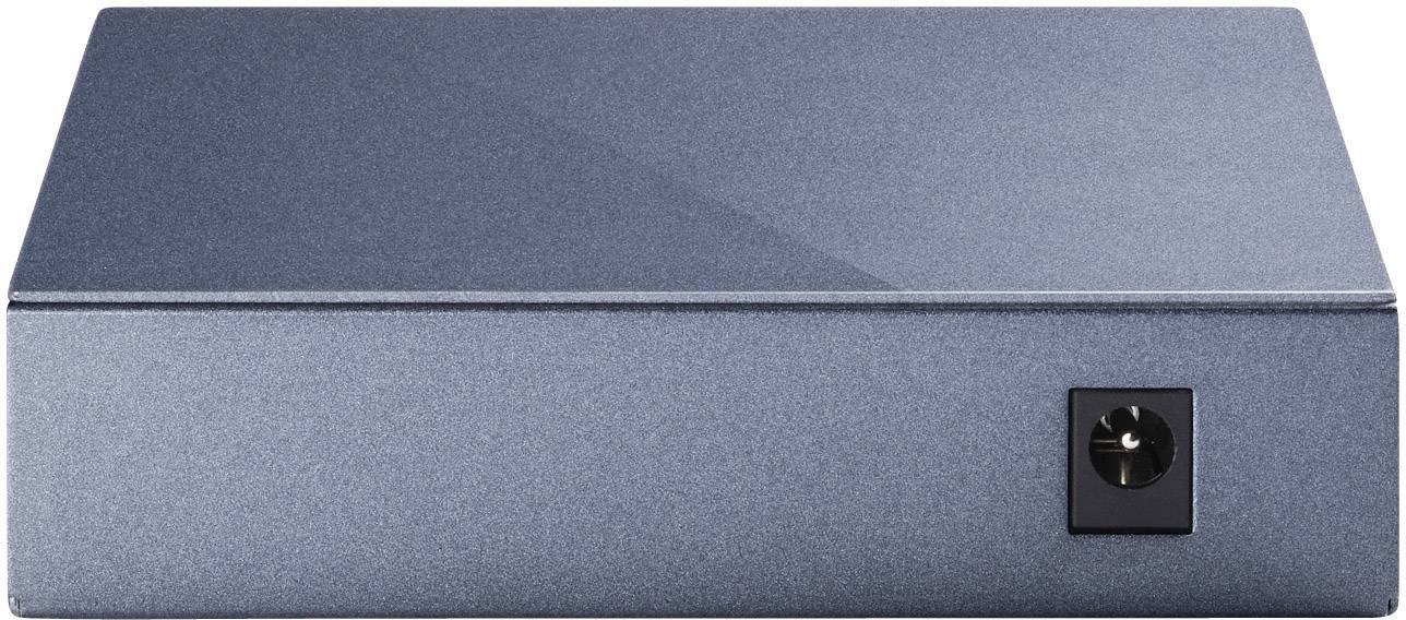 Un appareil électronique rectangulaire gris avec un port à l'avant.