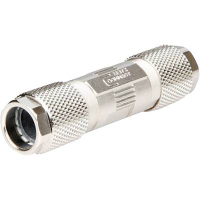 Un adaptateur F mâle en argent permettant deux connexions de câble. Convient pour le raccordement de câbles coaxiaux dans les installations d'antenne.