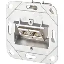 Prise réseau encastré insert CAT 6a 2 ports Metz Connect 1309121200-E argent (métallisé)