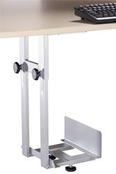 Support De Pc Pour Fixation Sous Le Bureau Iph002 S Gris Argent Conrad Fr