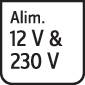 Fonctionnement 12 V & 230 V