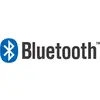 Logo Bluetooth : Un 'B' stylisé en blanc sur un bouclier bleu à gauche, accompagné du texte 'Bluetooth' en noir à côté.