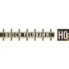 Logo de Busch Feldbahn avec des rails bruns et l'inscription 'BUSCH FELDBAHN' à gauche, 'HO' à droite.