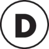 Un D noir dans un cercle. Symbole pour un parking de catégorie D.