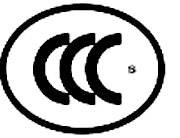 Logo de certification « CCC » dans un cadre ovale, composé de trois lettres « C » noires.