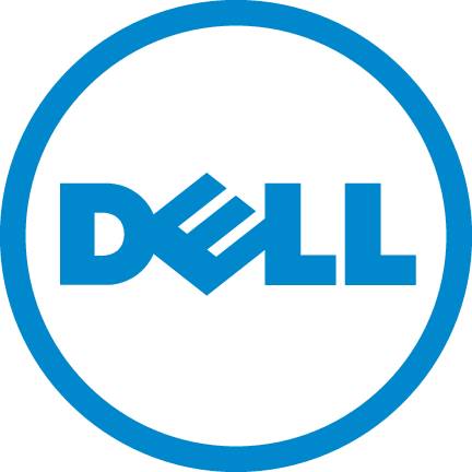 L'image présente le logo bleu de 'Dell', une entreprise de technologie informatique, sur un fond blanc.