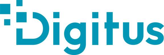 Logo 'DIGITUS' en écriture blanche sur fond noir.