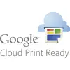 L'image représente le logo de Google Cloud Print avec un nuage bleu et un document comportant des barres colorées.