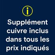 Prix de vente incluant le supplément cuivre