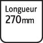 'Panneau portant l'inscription : Longueur 270 mm.'