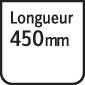 Rectangle portant l'inscription « Longueur 450 mm ».