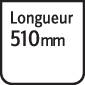 'Panneau portant l'inscription : Longueur 510 mm'