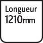 'Symbole affiche le texte : Longueur 1210 mm'