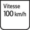 Panneau de signalisation indiquant 'Vitesse maximale 100 km/h'.