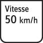 'Panneau indiquant : Vitesse 50 km/h'.