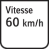 « Vitesse 60 km/h » sur un panneau de signalisation rectangulaire.