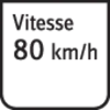 Une pancarte indique « Vitesse 80 km/h ».