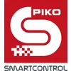 Logo 'PIKO SmartControl' avec un 'S' stylisé et incurvé sur un fond rouge, symbolisant la technique et le contrôle.